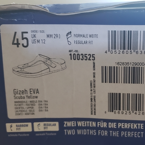 Birkenstock Gizeh EVA Yellow Size 12 - Picture 5 of 5